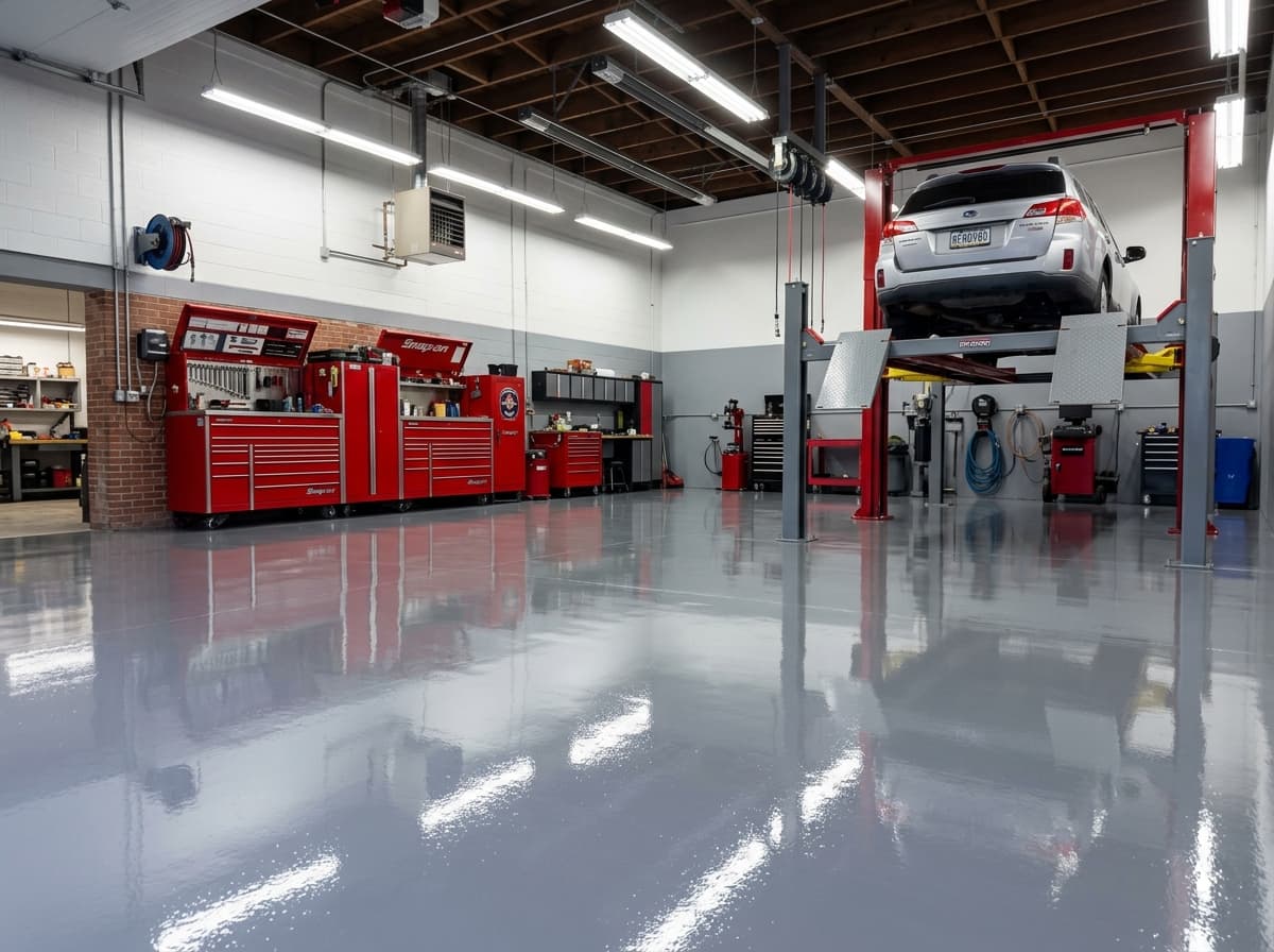 Commercial Auto Shop Floor Coating — Cleveland, OH